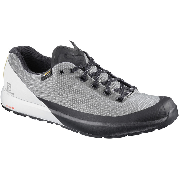 Salomon Singapore Mens Hiking Shoes - ACRO White/Grey/Black | 58014-YNFO